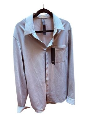 Lululemon Commission Long Sleeve Shirt. NWT. XL Taupe Stretch Button Up